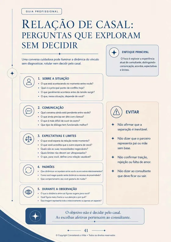 Página 41: Relação de casal, perguntas que exploram sem decidir